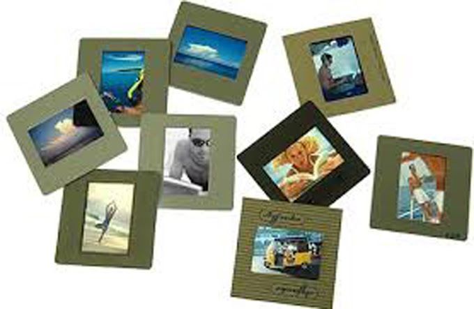 A bunch of slides are stacked on top of each other